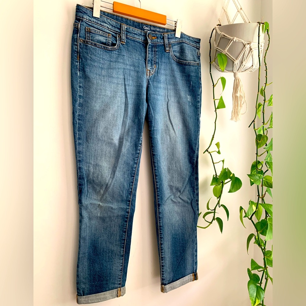 2 for $40👖 GAP Boyfriend Fit Jeans - Cuffed Hem - Size 10 - 30 inch waist